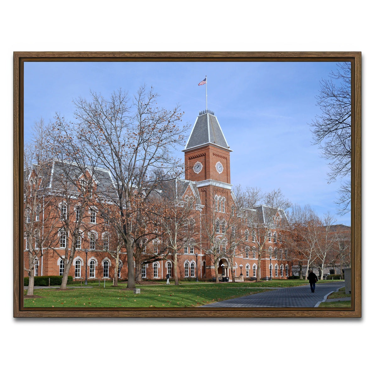 AUTO-MOCKUP WHITE | Ohio State University Hall | 1 Piece | Walnut Framed Canvas | group=4x3