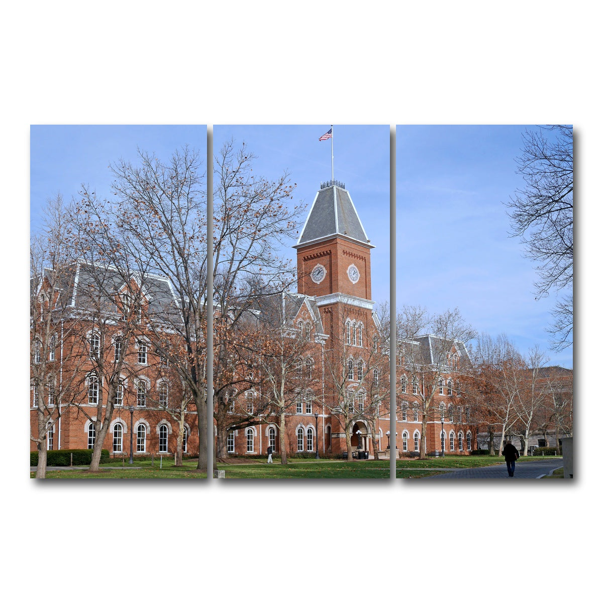 AUTO-MOCKUP WHITE | Ohio State University Hall | 3 Piece | Gallery Wrap Canvas | group=12x24