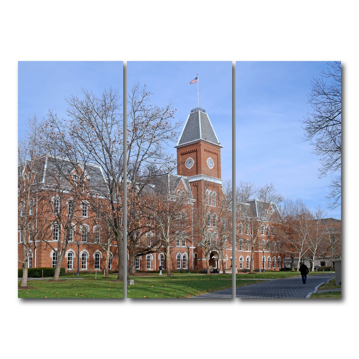 AUTO-MOCKUP WHITE | Ohio State University Hall | 3 Piece | Gallery Wrap Canvas | group=8x18