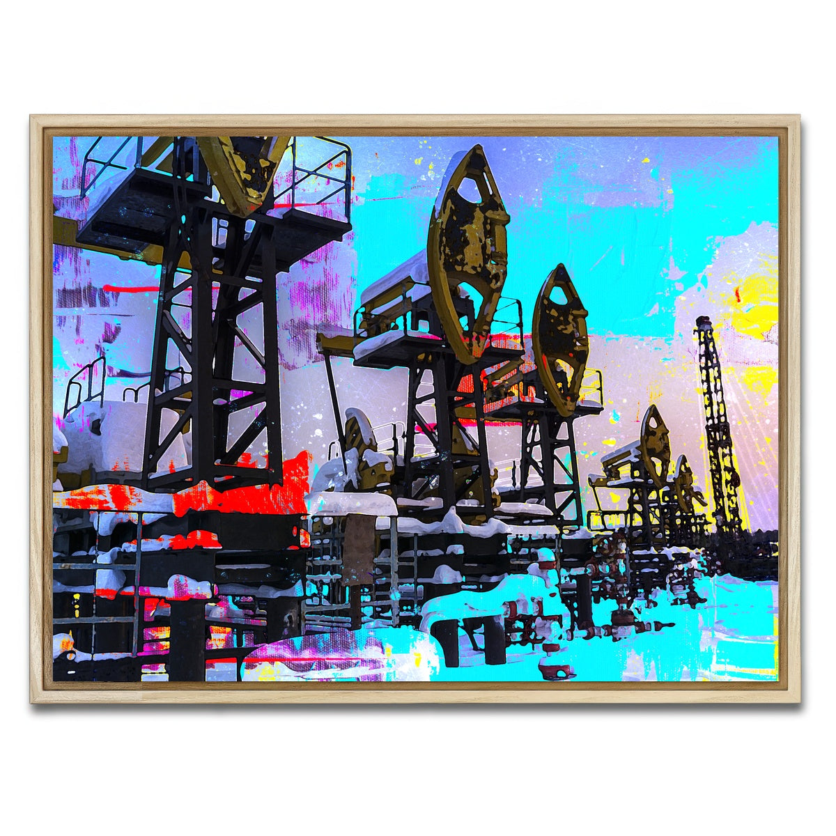 AUTO-MOCKUP WHITE | Oil Field | 1 Piece | Natural Framed Canvas | group=4x3