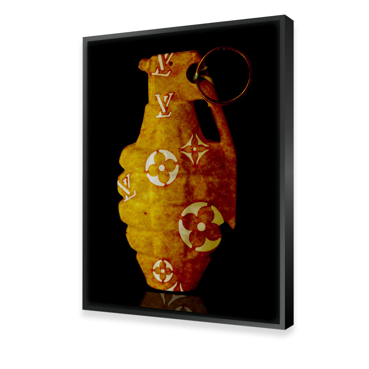 Old Gold LV Grenade Wall Art