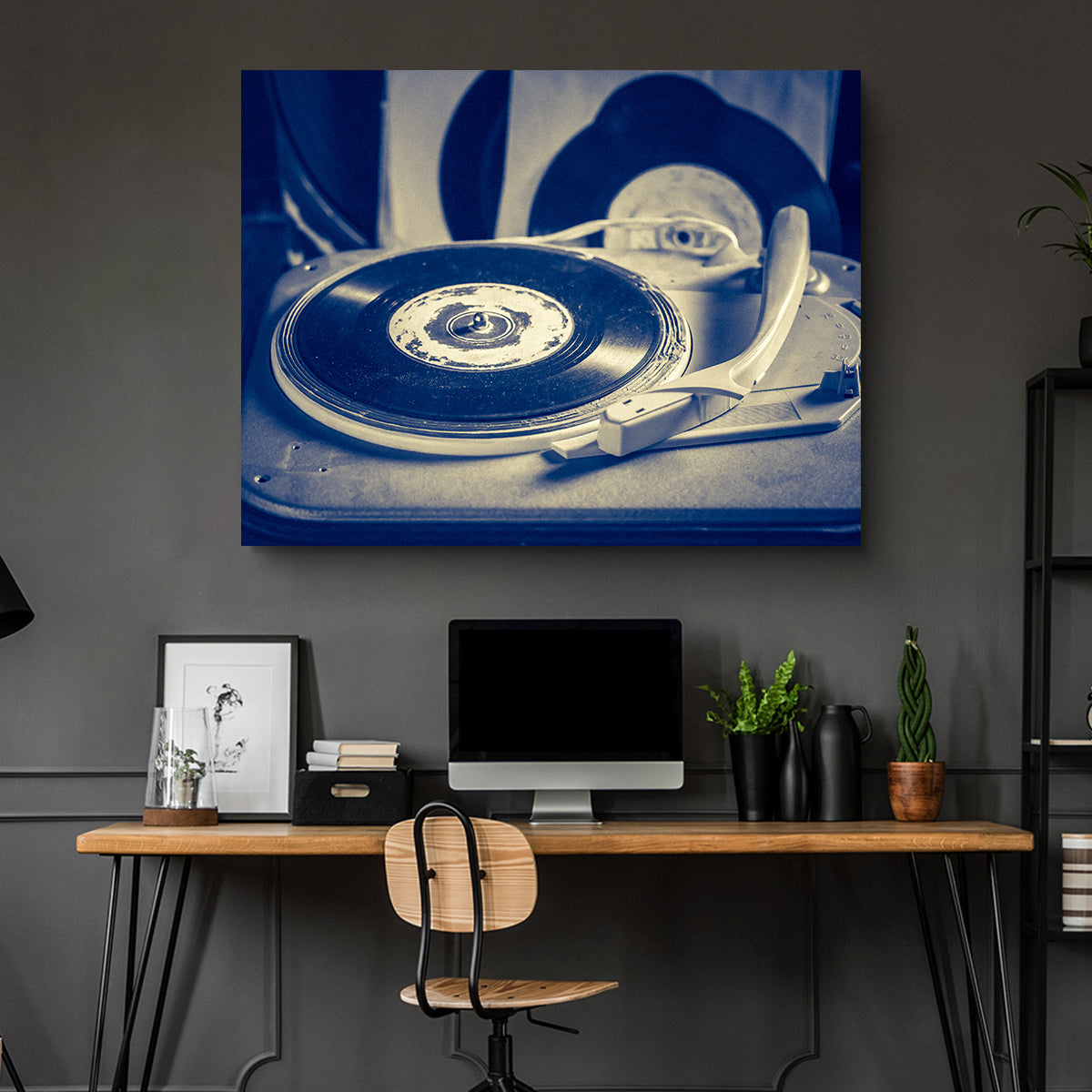 Old Record Player Wall Art