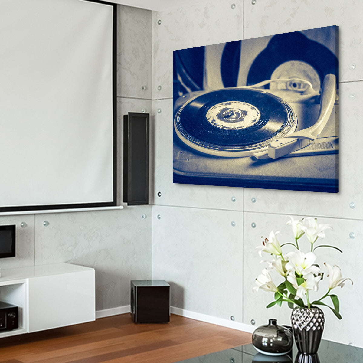 Old Record Player Wall Art