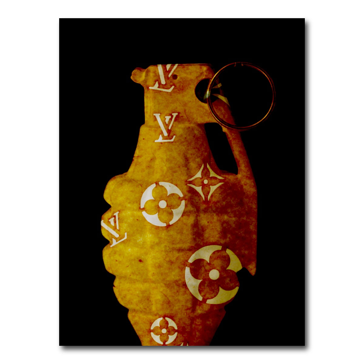 AUTO-MOCKUP WHITE | Old Gold LV Grenade | 1 Piece | Gallery Wrap Canvas | group=3x4