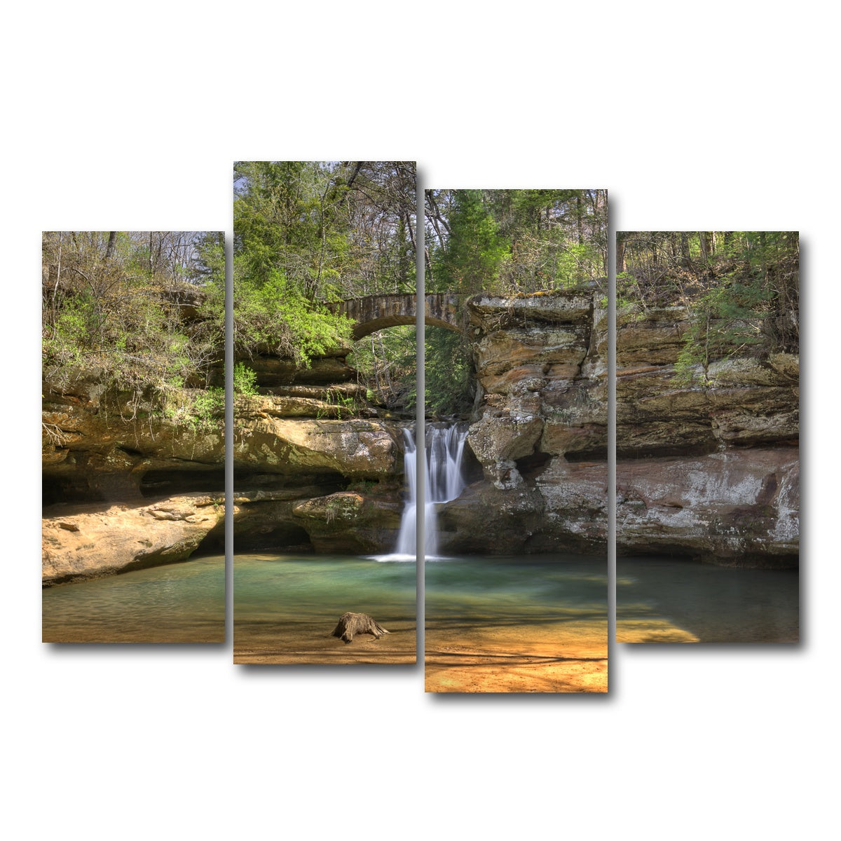 AUTO-MOCKUP WHITE | Old Man's Cave Upper Falls | 4 Piece | Gallery Wrap Canvas | group=4_normal