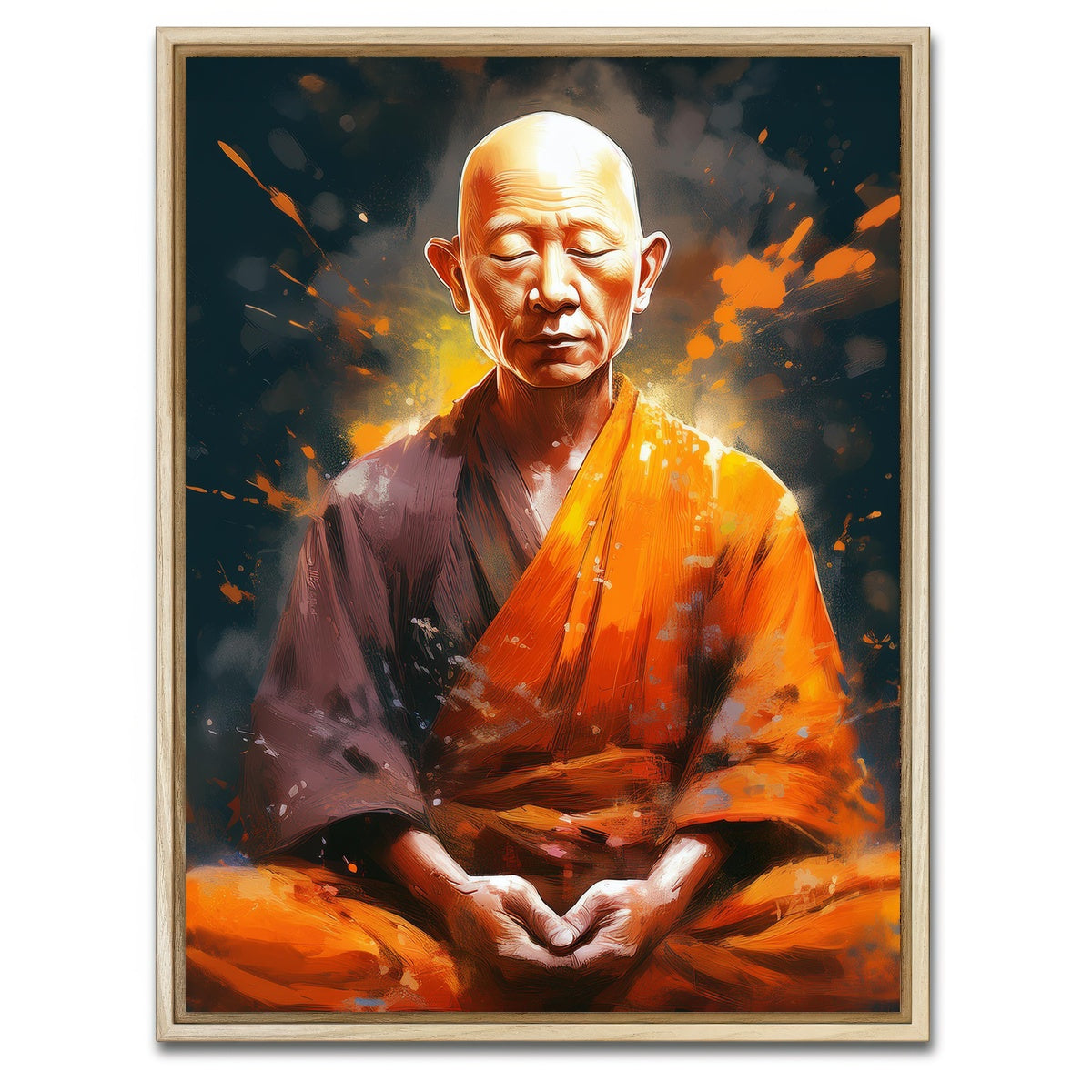 AUTO-MOCKUP WHITE | Old Monk | 1 Piece | Natural Framed Canvas | group=3x4