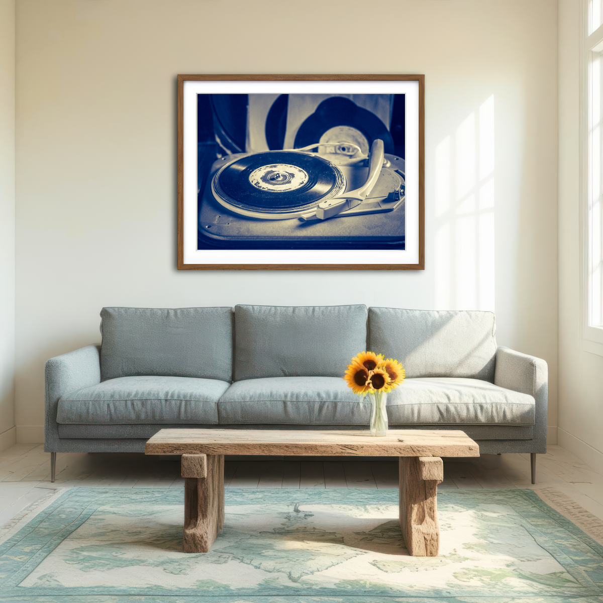 AUTO-MOCKUP ROOM | Old Record Player Wall Art