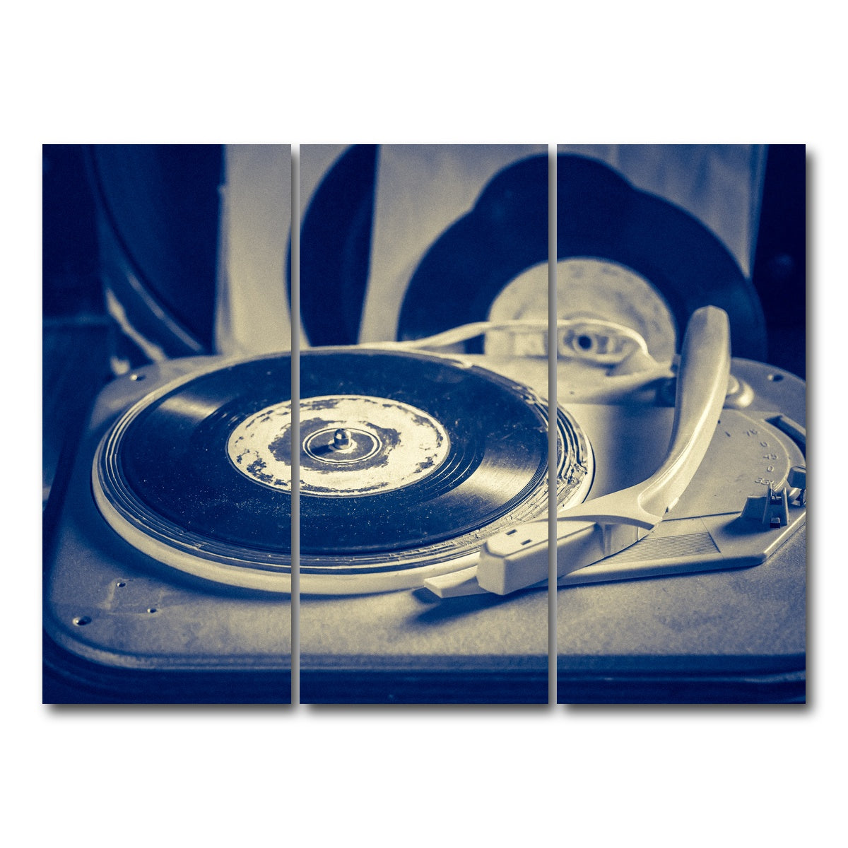 AUTO-MOCKUP WHITE | Old Record Player | 3 Piece | Gallery Wrap Canvas | group=8x18