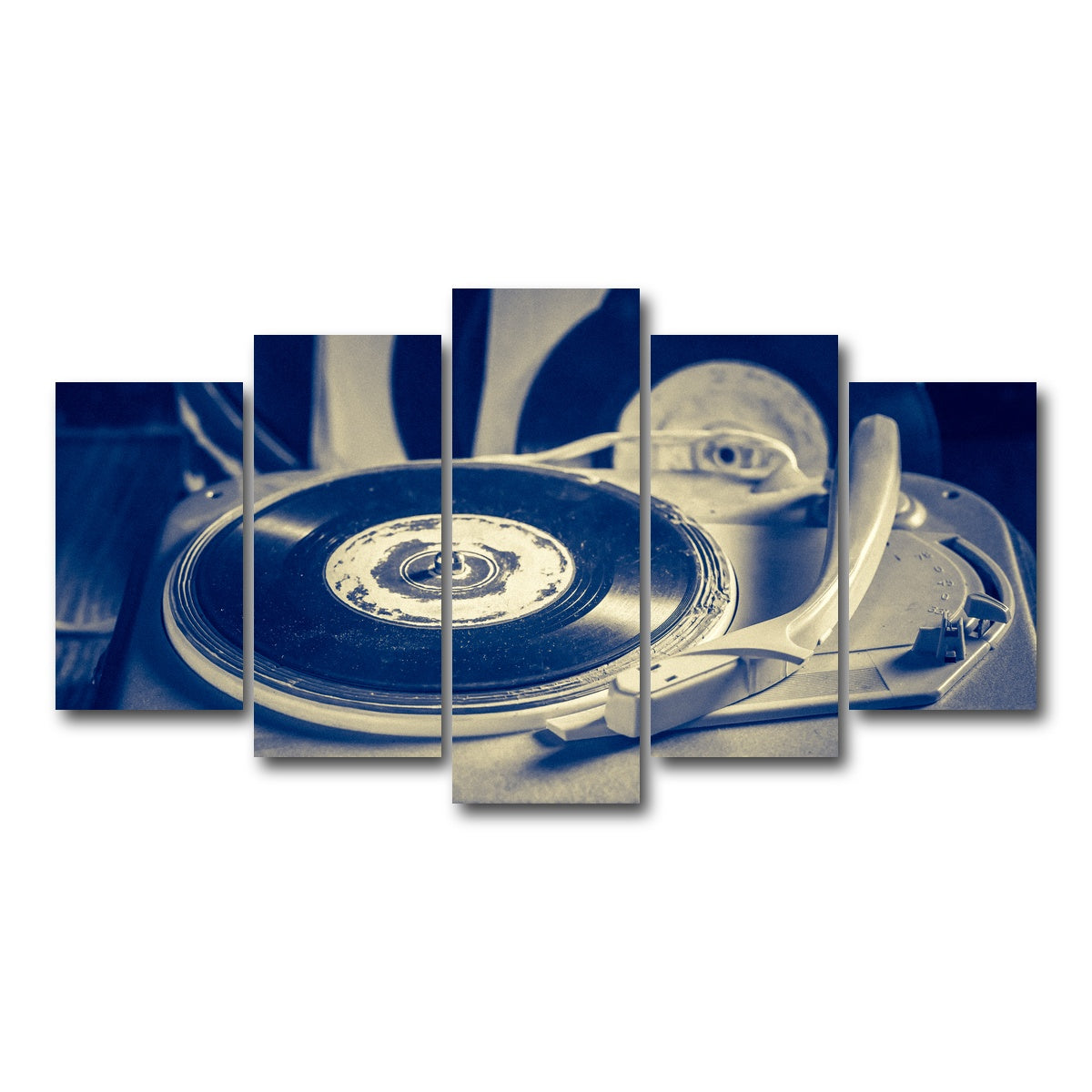 AUTO-MOCKUP WHITE | Old Record Player | 5 Piece | Gallery Wrap Canvas | group=5_normal