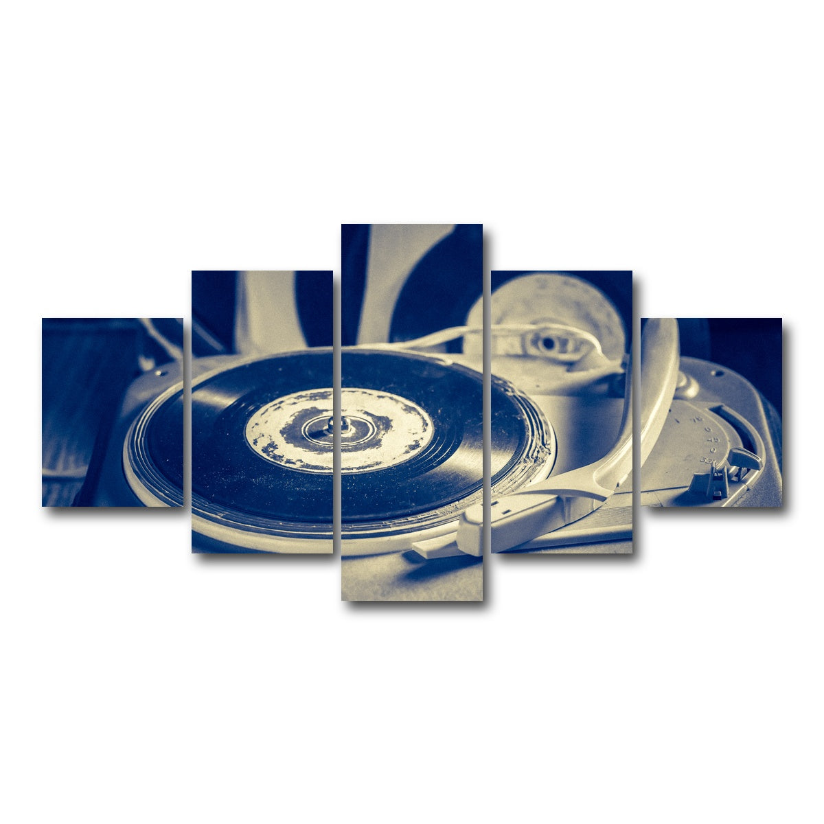 AUTO-MOCKUP WHITE | Old Record Player | 5 Piece | Gallery Wrap Canvas | group=5_short