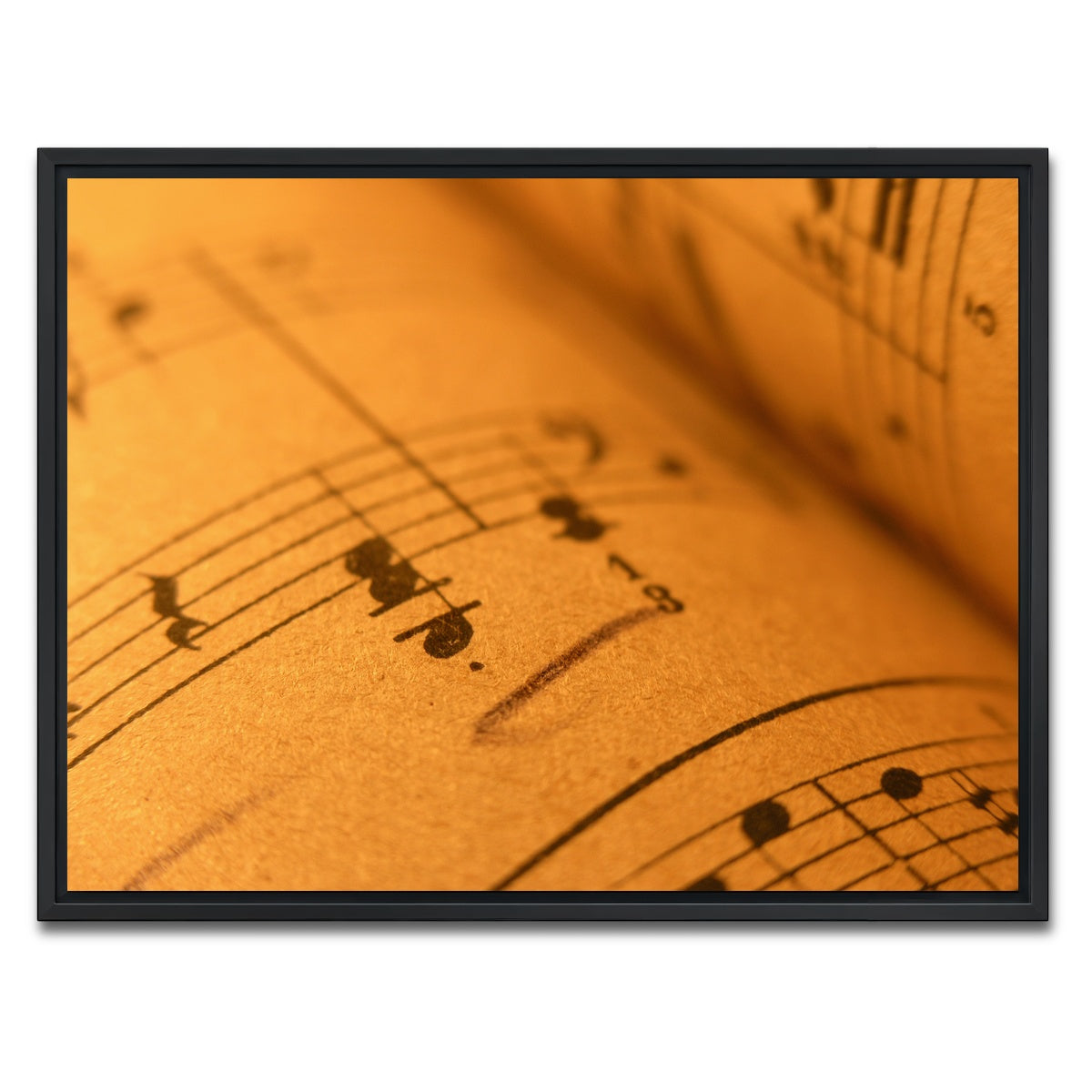 AUTO-MOCKUP WHITE | Old Sheet Music | 1 Piece | Black Framed Canvas | group=4x3