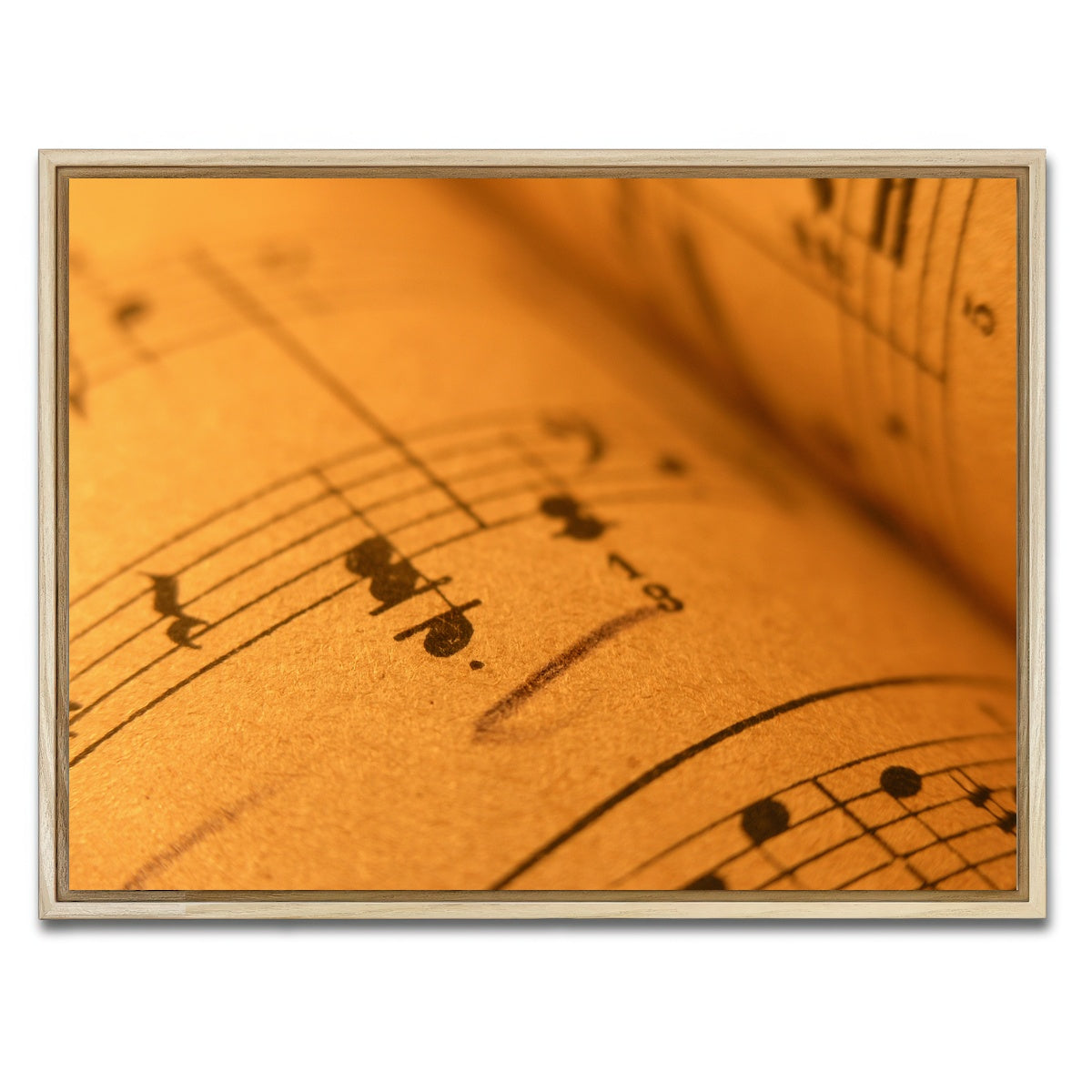 AUTO-MOCKUP WHITE | Old Sheet Music | 1 Piece | Natural Framed Canvas | group=4x3