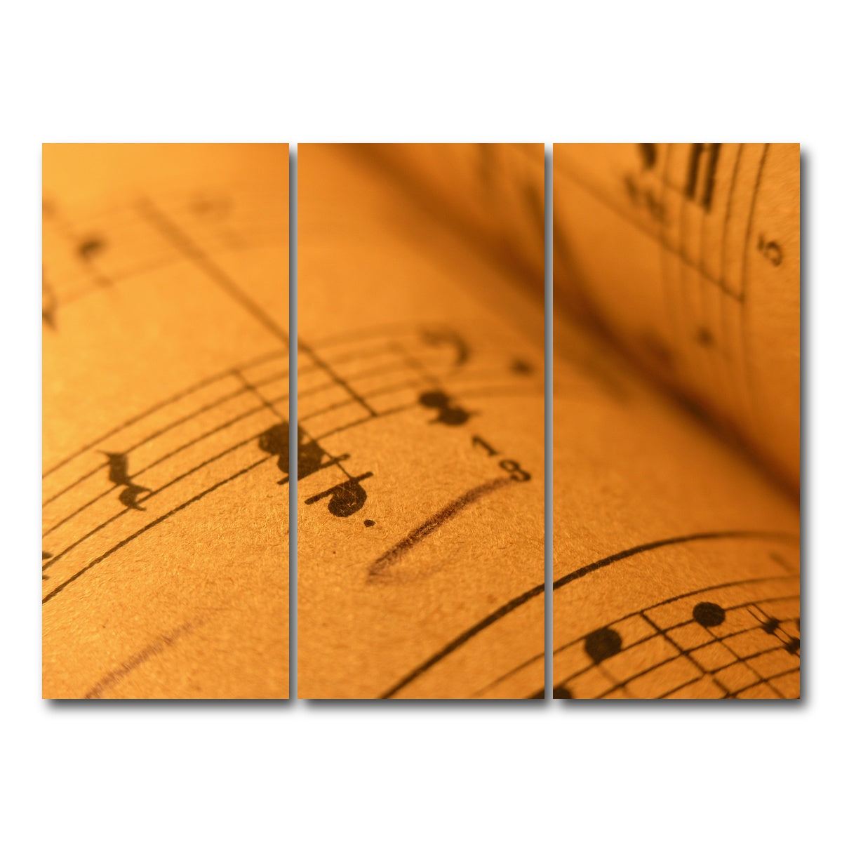 AUTO-MOCKUP WHITE | Old Sheet Music | 3 Piece | Gallery Wrap Canvas | group=8x18