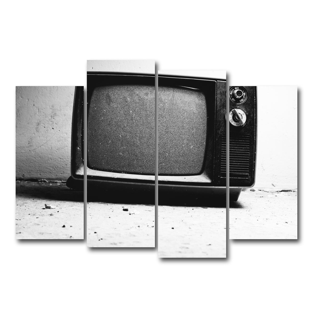 AUTO-MOCKUP WHITE | Old TV | 4 Piece | Gallery Wrap Canvas | group=4_normal