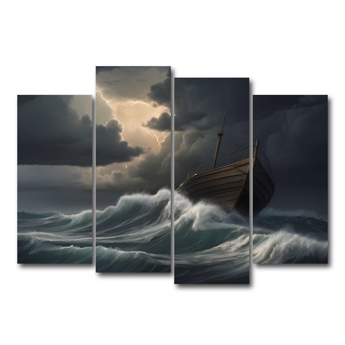AUTO-MOCKUP WHITE | Old Wooden Ship | 4 Piece | Gallery Wrap Canvas | group=4_normal