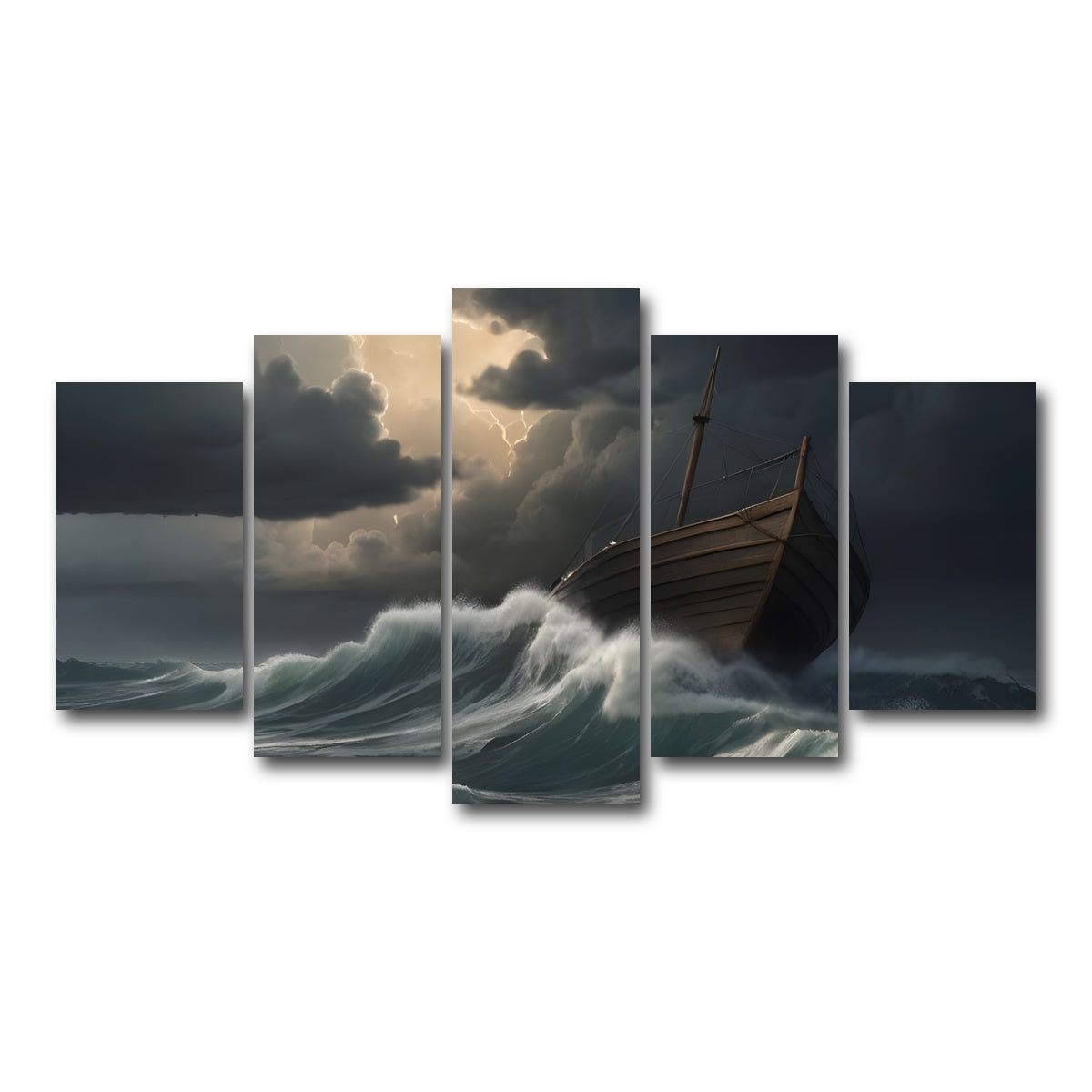 AUTO-MOCKUP WHITE | Old Wooden Ship | 5 Piece | Gallery Wrap Canvas | group=5_normal