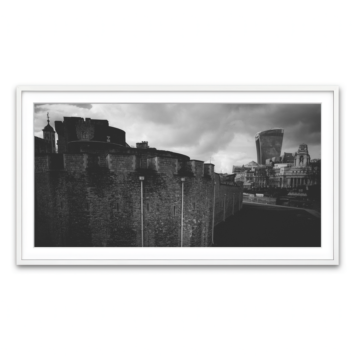 Framed Print 2x1 White