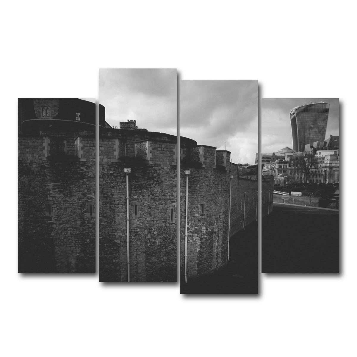 AUTO-MOCKUP WHITE | Old and New London | 4 Piece | Gallery Wrap Canvas | group=4_normal