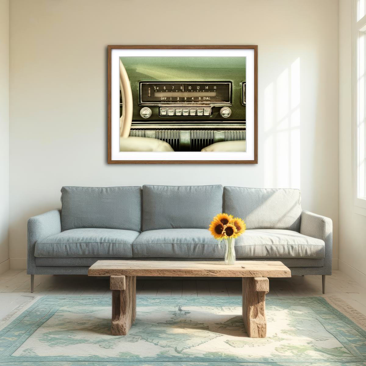 AUTO-MOCKUP ROOM | Old Car Radio Wall Art