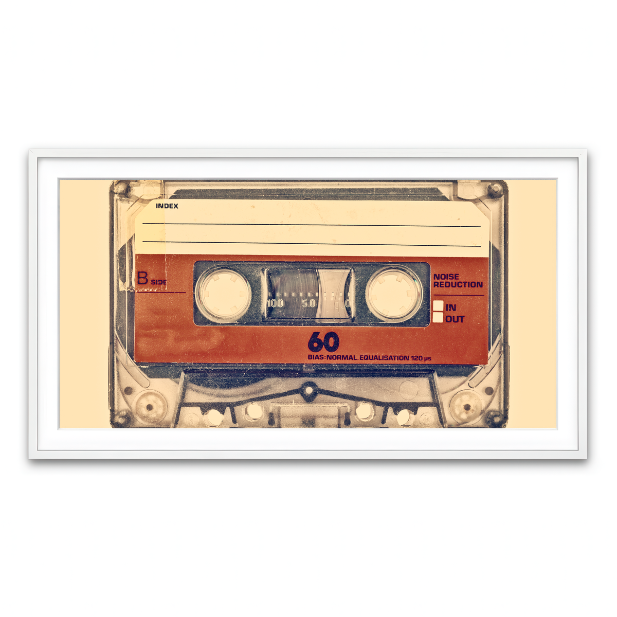 Framed Print 2x1 White