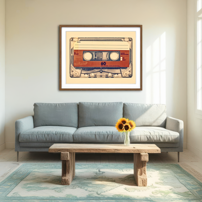 AUTO-MOCKUP ROOM | Old Compact Cassette Wall Art