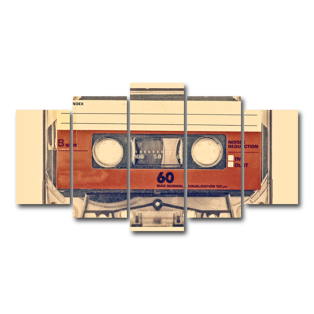 AUTO-MOCKUP WHITE | Old compact cassette | 5 Piece | Gallery Wrap Canvas | group=5_normal