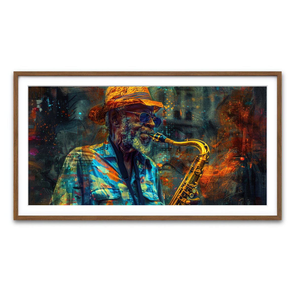 Framed Print 2x1 Walnut