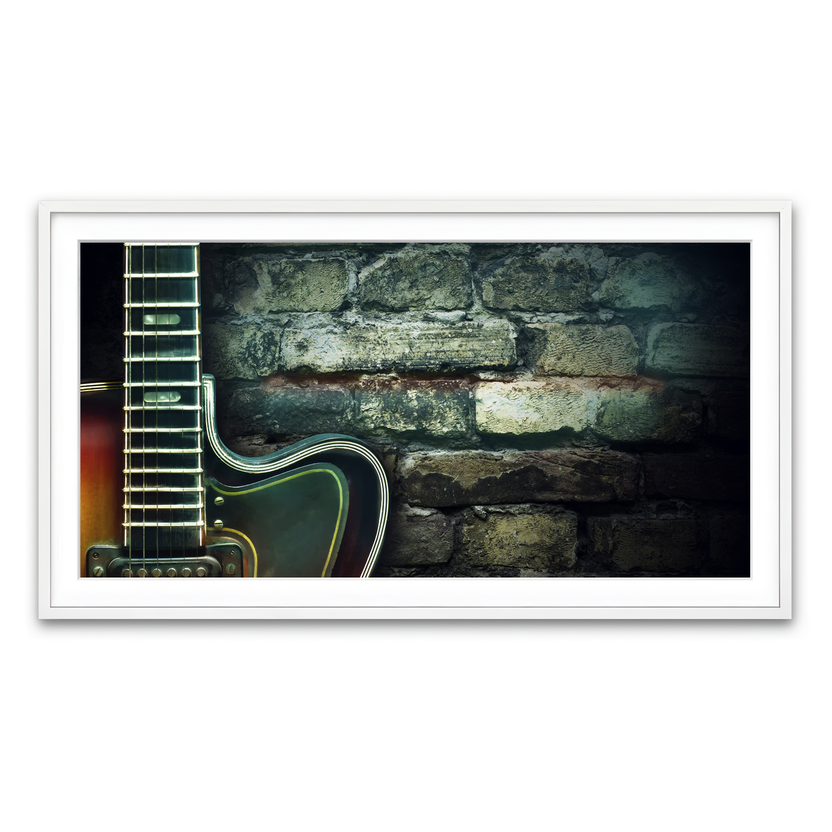 Framed Print 2x1 White