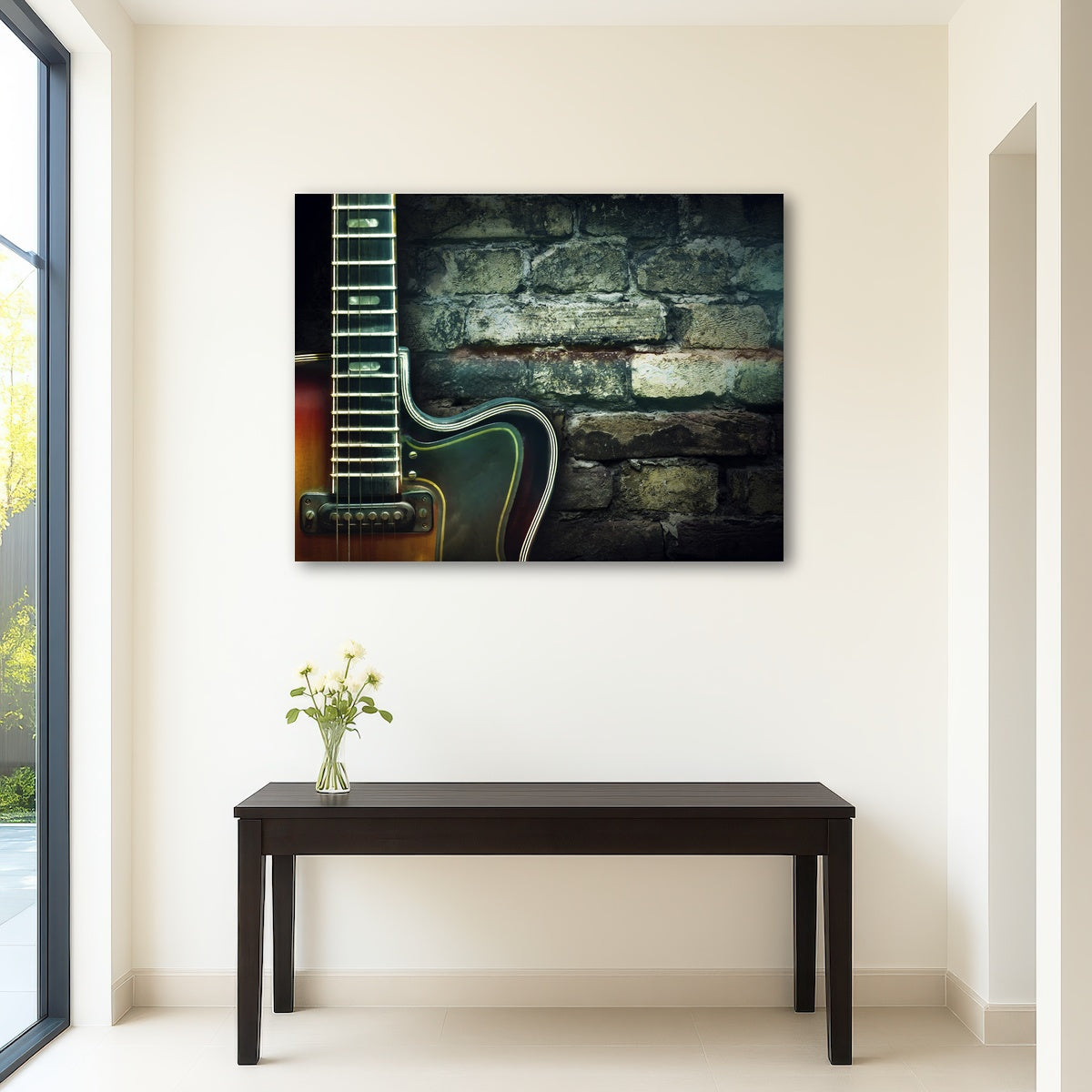 AUTO-MOCKUP ROOM | Old vintage jazz guitar