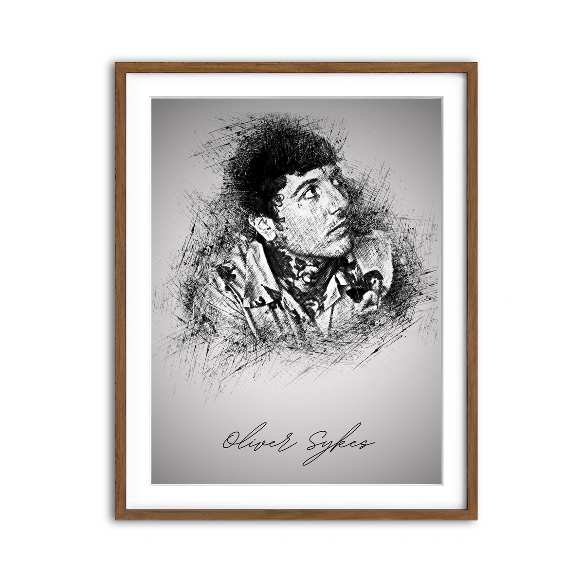 Framed Print 3x4 Walnut