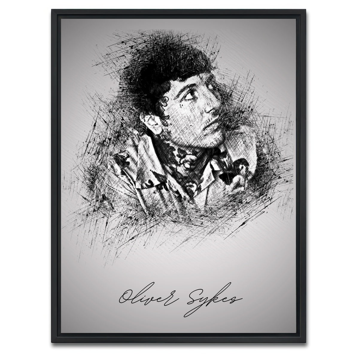 AUTO-MOCKUP WHITE | Oliver Sykes Look | 1 Piece | Black Framed Canvas | group=3x4