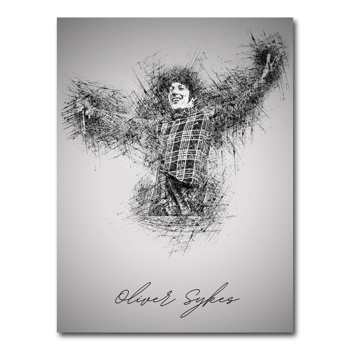 AUTO-MOCKUP WHITE | Oliver Sykes Sketch | 1 Piece | Gallery Wrap Canvas | group=3x4