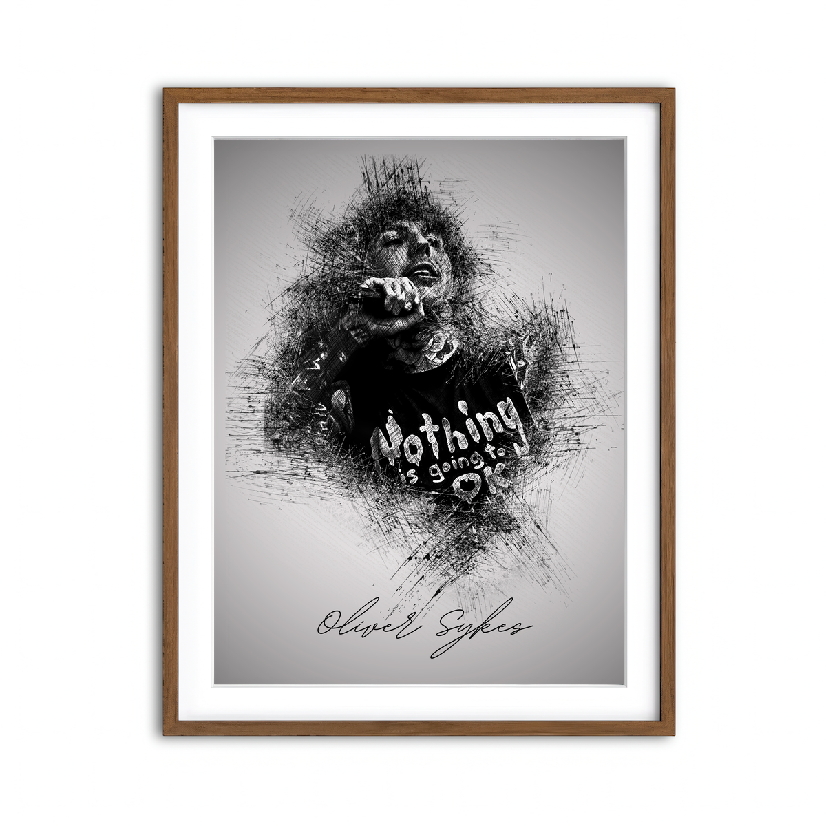 Framed Print 3x4 Walnut