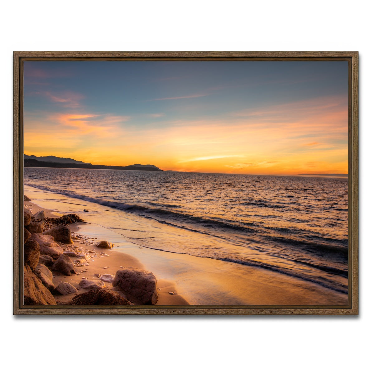 AUTO-MOCKUP WHITE | Olympic Sunset | 1 Piece | Walnut Framed Canvas | group=4x3