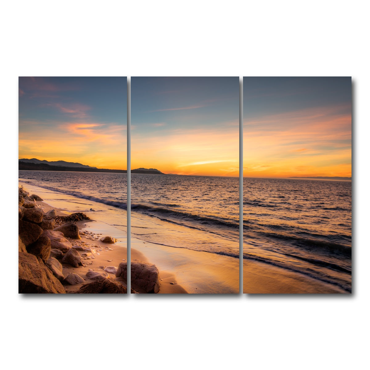 AUTO-MOCKUP WHITE | Olympic Sunset | 3 Piece | Gallery Wrap Canvas | group=12x24