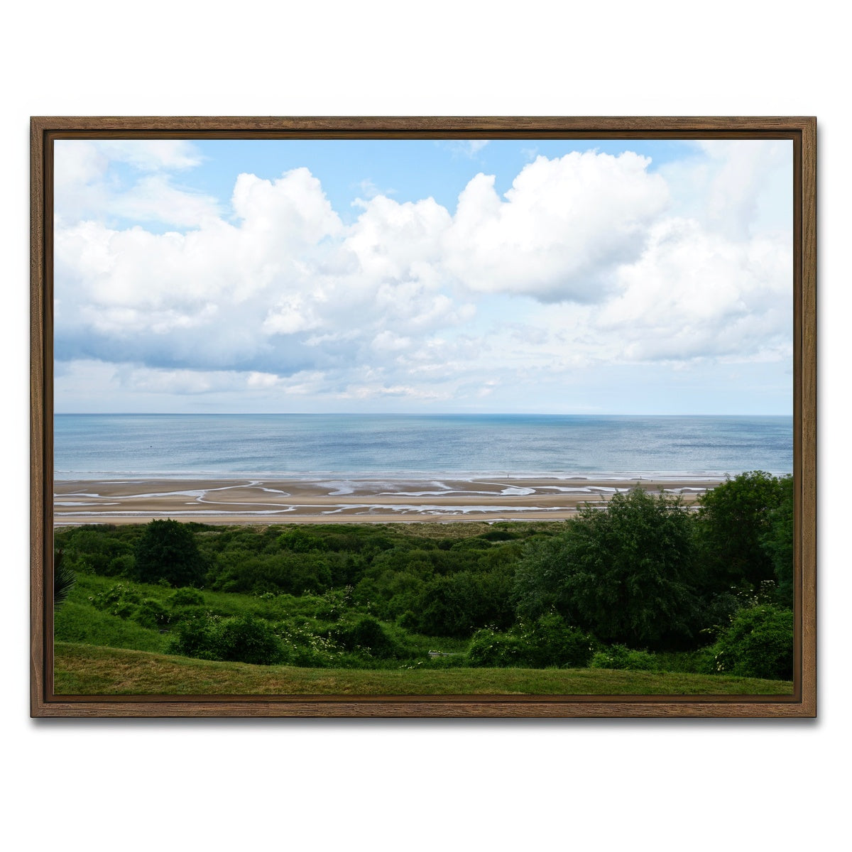 AUTO-MOCKUP WHITE | Omaha Beach | 1 Piece | Walnut Framed Canvas | group=4x3