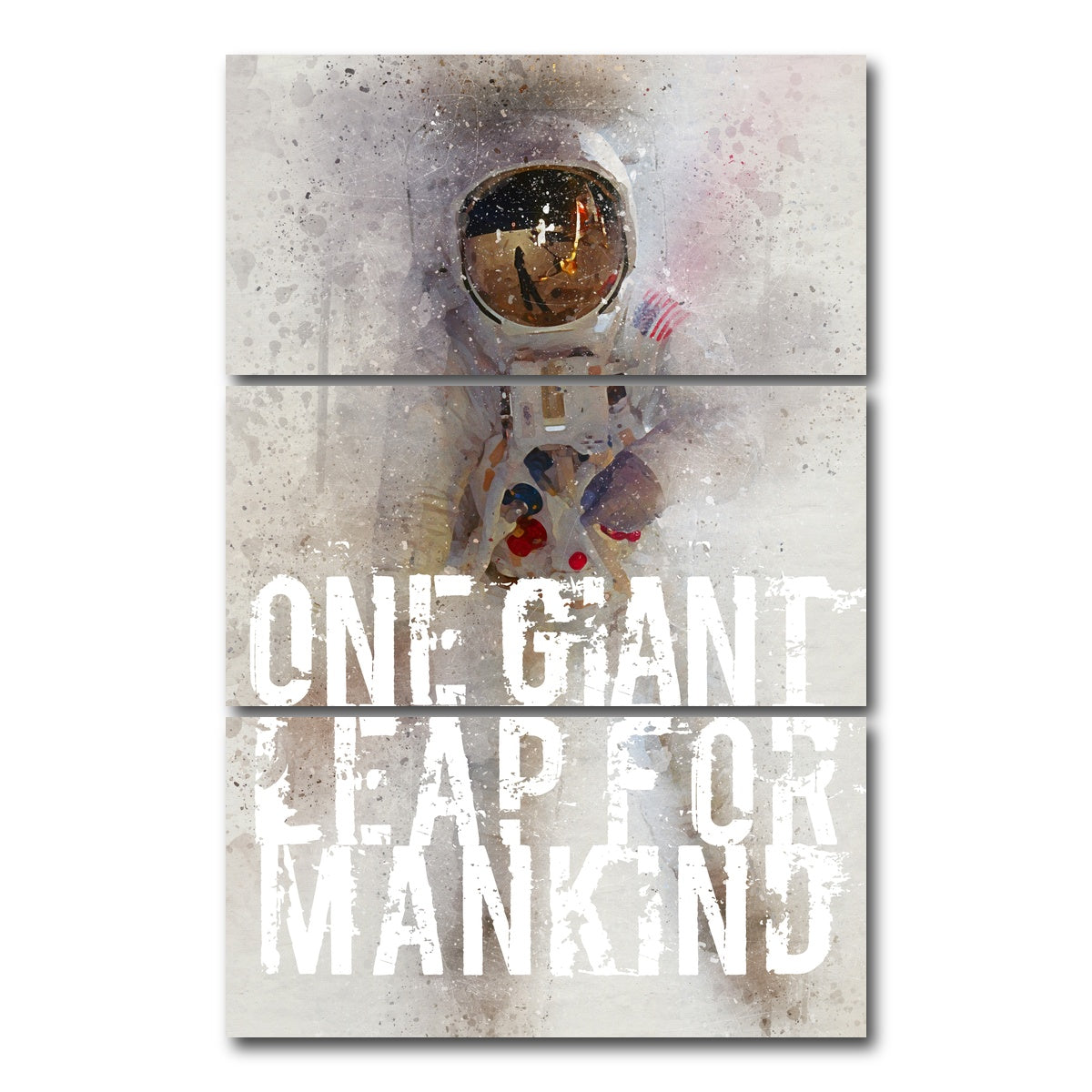 AUTO-MOCKUP WHITE | One Giant Leap | 3 Piece | Gallery Wrap Canvas | group=12x24_stacked