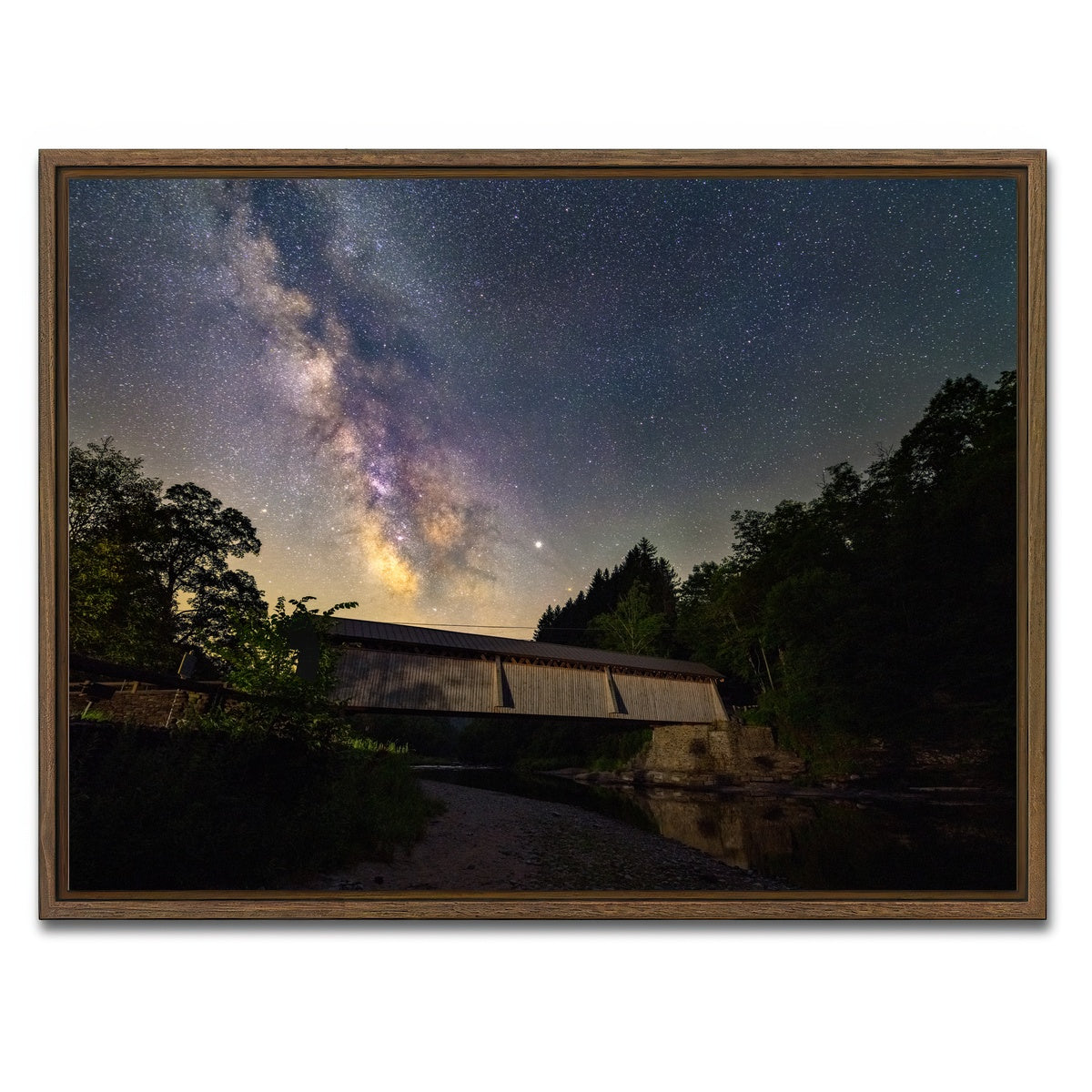 AUTO-MOCKUP WHITE | One Lane Ahead | 1 Piece | Walnut Framed Canvas | group=4x3