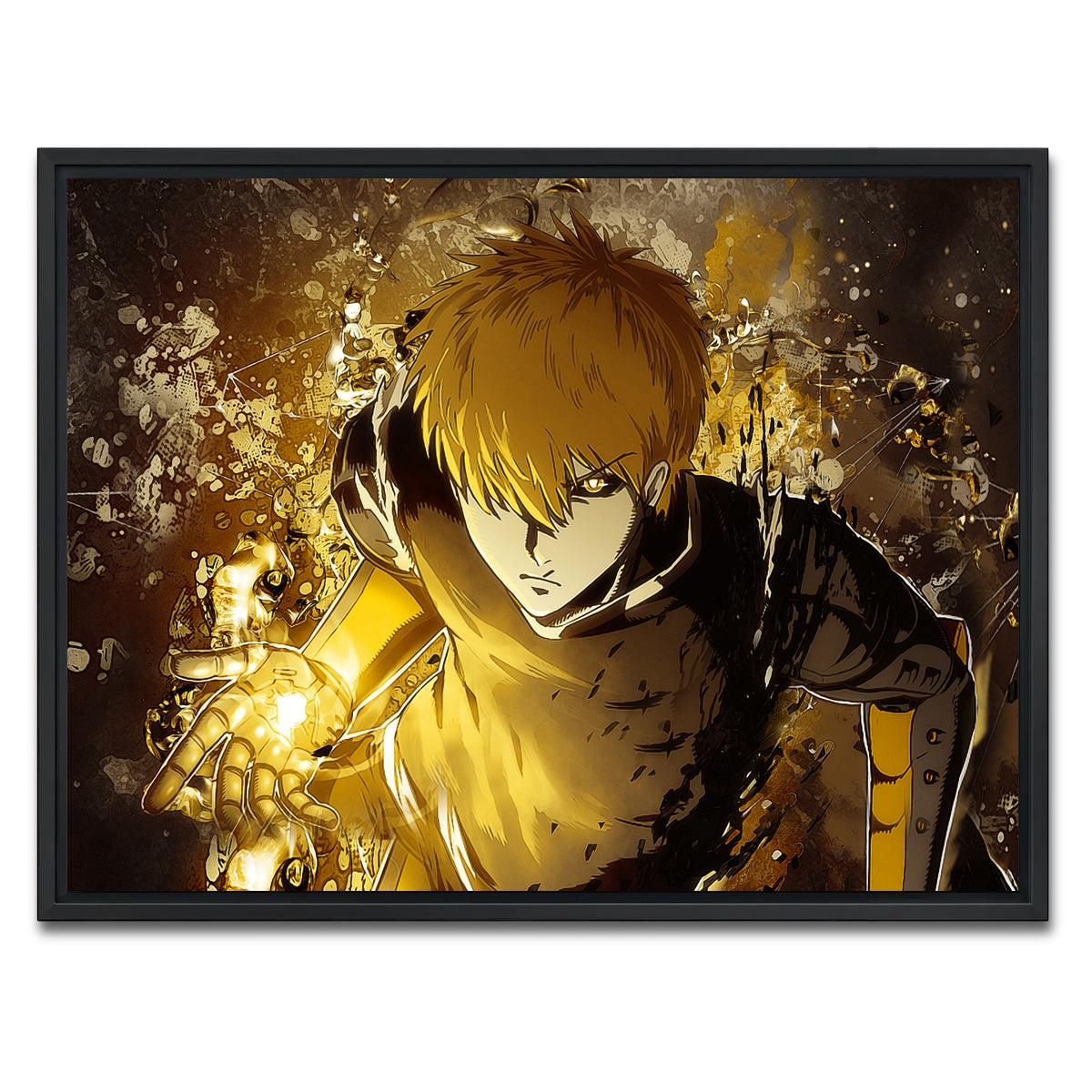 AUTO-MOCKUP WHITE | One Punch Man | 1 Piece | Black Framed Canvas | group=4x3