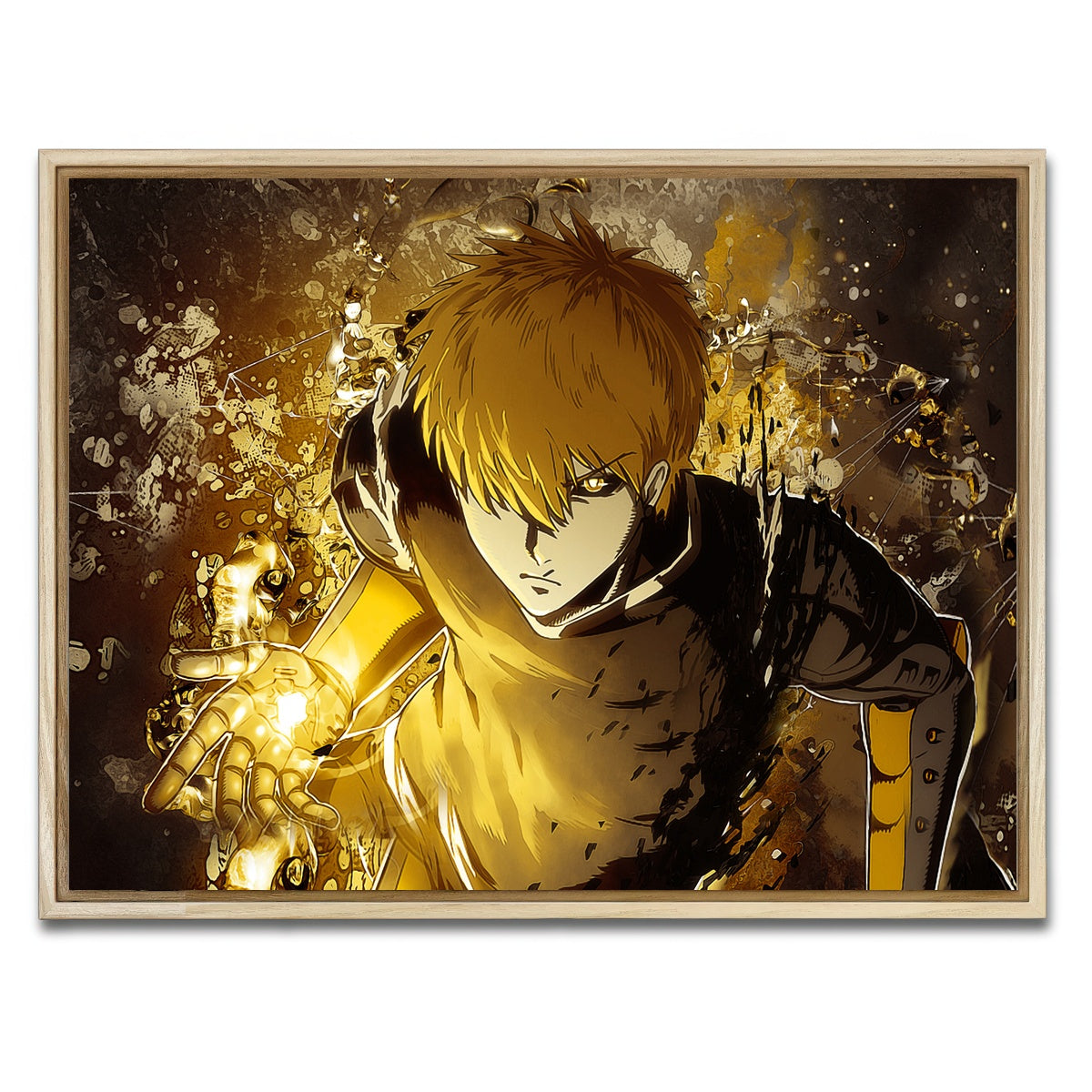 AUTO-MOCKUP WHITE | One Punch Man | 1 Piece | Natural Framed Canvas | group=4x3