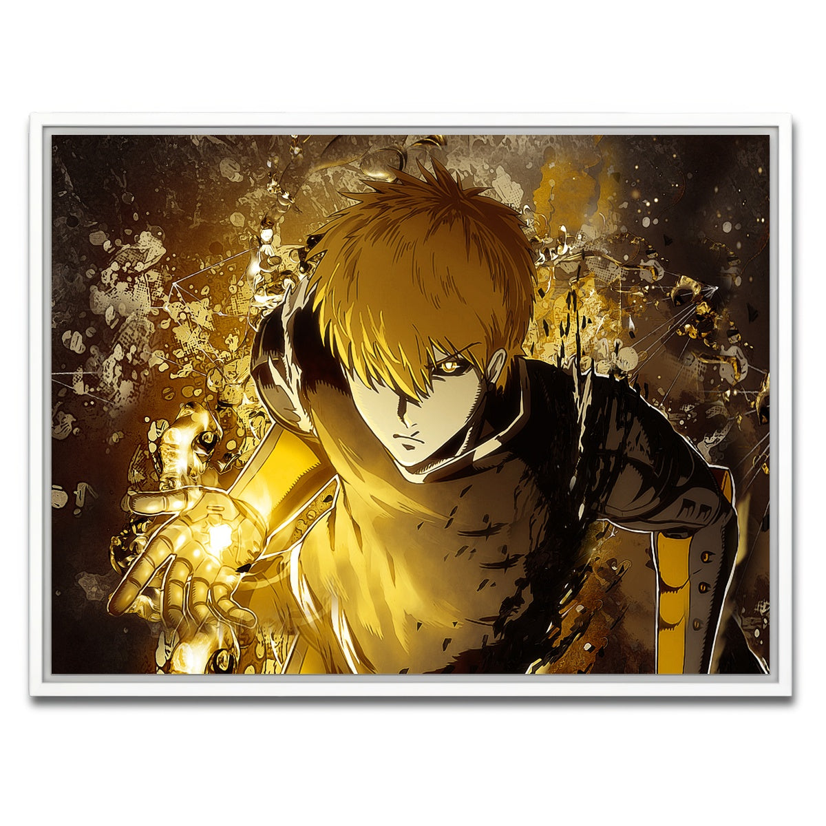 AUTO-MOCKUP WHITE | One Punch Man | 1 Piece | White Framed Canvas | group=4x3