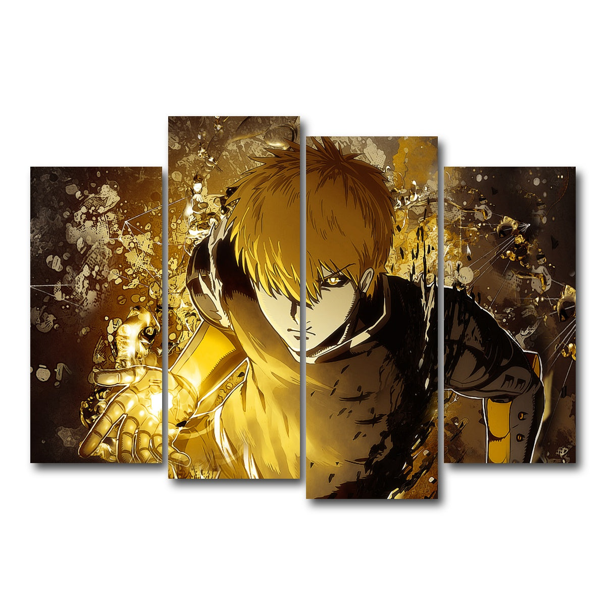 AUTO-MOCKUP WHITE | One Punch Man | 4 Piece | Gallery Wrap Canvas | group=4_normal