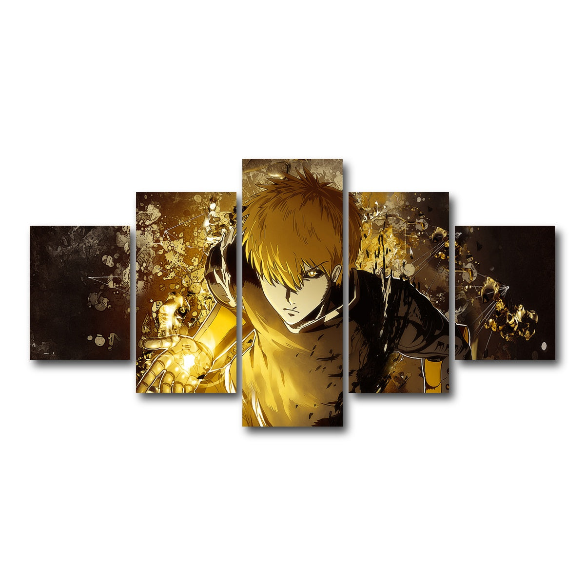 AUTO-MOCKUP WHITE | One Punch Man | 5 Piece | Gallery Wrap Canvas | group=5_short