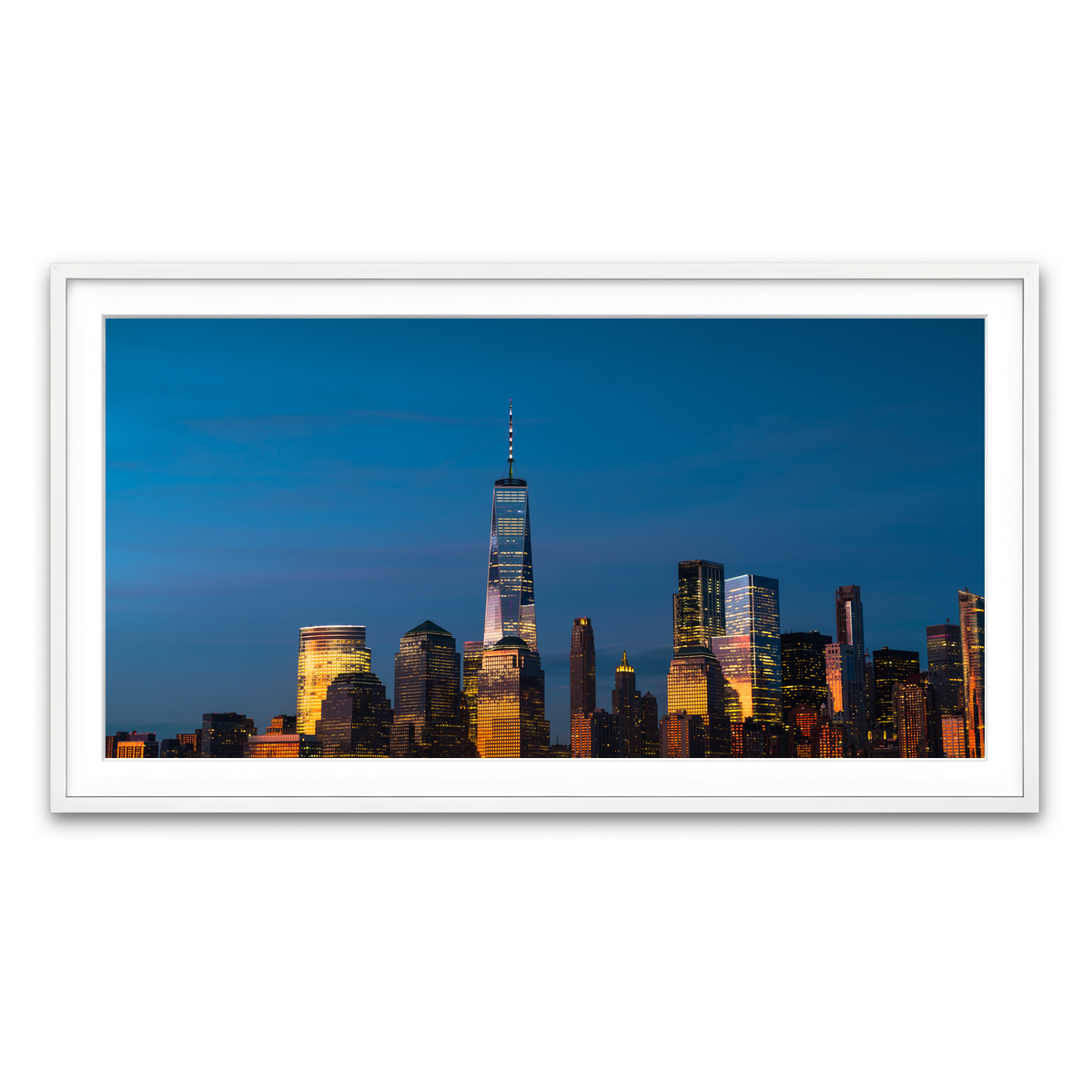 Framed Print 2x1 White