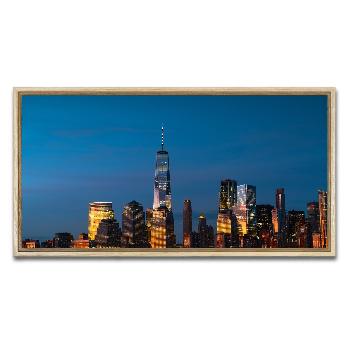 AUTO-MOCKUP WHITE | One World Trade Center | 1 Piece | Natural Framed Canvas | group=2x1