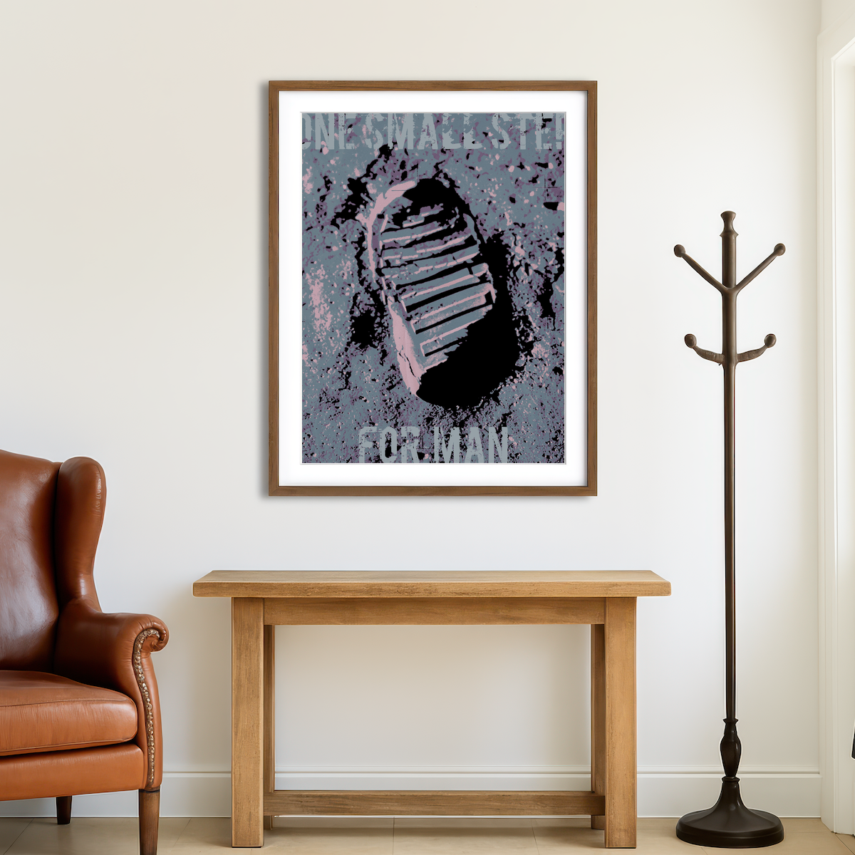 AUTO-MOCKUP ROOM | One Small Step Wall Art