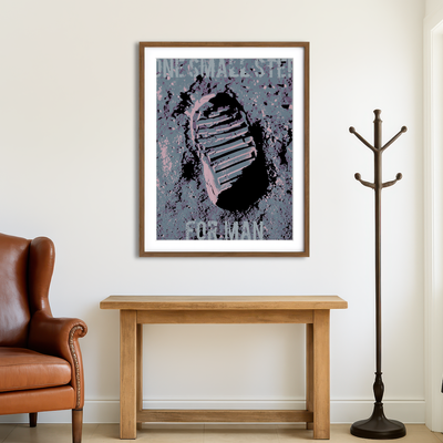 AUTO-MOCKUP ROOM | One Small Step Wall Art