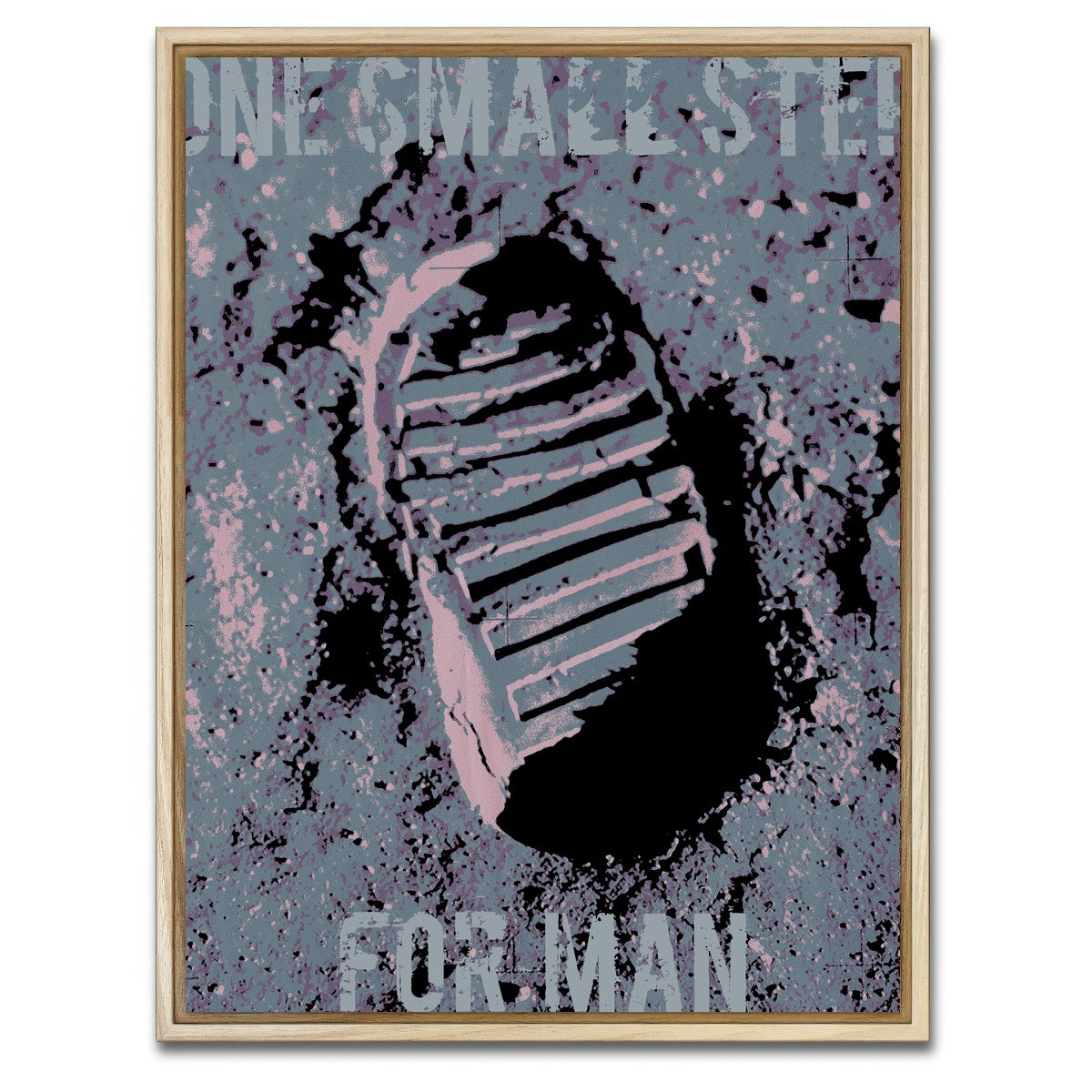 AUTO-MOCKUP WHITE | One small step | 1 Piece | Natural Framed Canvas | group=3x4