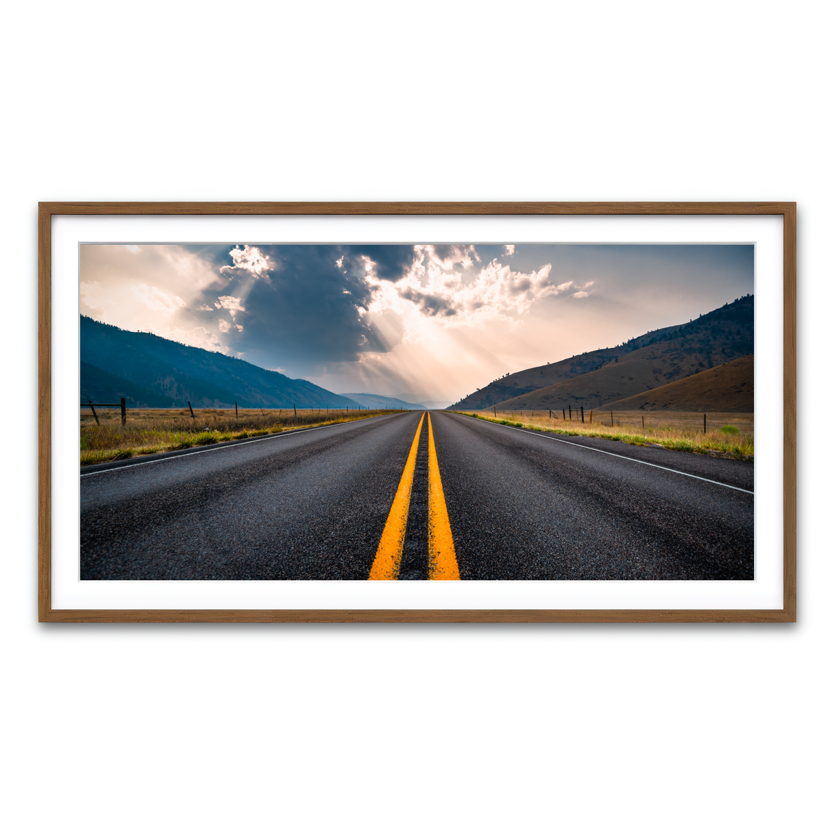 Framed Print 2x1 Walnut