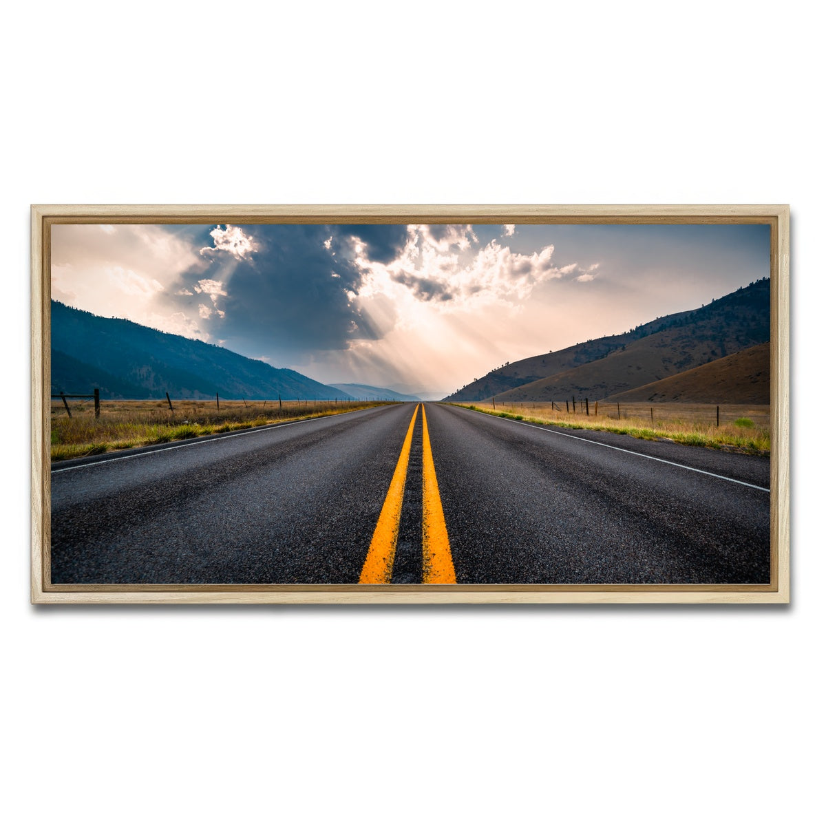 AUTO-MOCKUP WHITE | Open Road | 1 Piece | Natural Framed Canvas | group=2x1